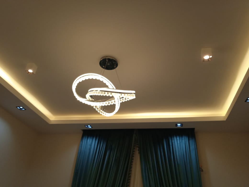 Bedroom Pendant and Cove Lighting image 2